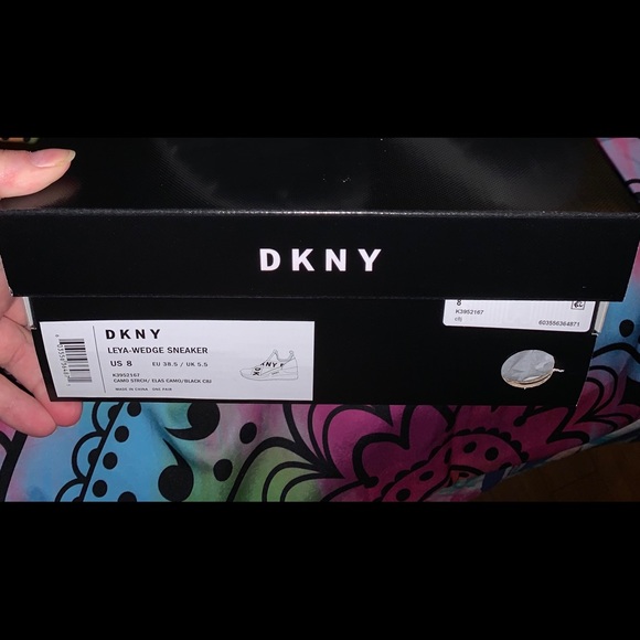 dkny leya wedge sneakers